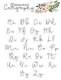 Calligraphy alphabets from a to z letters in black in over 15 styles and. Free Printable Modern Calligraphy Alphabet Freebie Finding Mom Modern Calligraphy Alphabet Hand Lettering Alphabet Calligraphy Fonts Alphabet