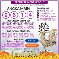 Bocoran Togel Sydneypools Rabu 29 Juli 2020 Sydney 22 Juni Gratis