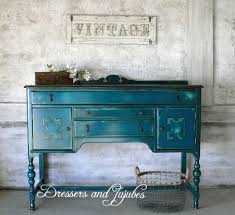 Teal Antique Buffet Refinishing Furniture Painted Furniture Colors Flipping Furniture