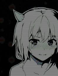 Black And White Anime Aesthetic Icon Animegirl Icon Shorthair Tears White Black Anime Estetico Menina Anime Anime
