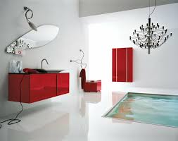 Salle de bain rouge et blanc jean marie art. Salle De Bain Rouge La Couleur De La Passion