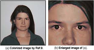 An example of a colorized image by a conventional technique.