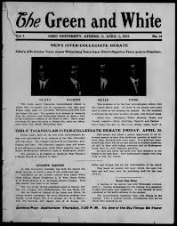 Green And White Athens Ohio April 06 1912 Students Election Total Of 224 Cast Votes Were Distributed As Follows Student Newspaper Ohio University Ohio
