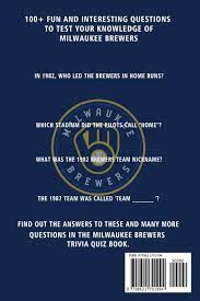 2 days ago · the chicago cubs 2021 season as a whole was beyond a scary mess. Milwaukee Brewers Trivia Quiz Book Baseball The One With All The Questions Mlb Baseball Fan Gift For Fan Of Milwaukee Brewers Fields Jamie 9798621701994 Amazon Com Books