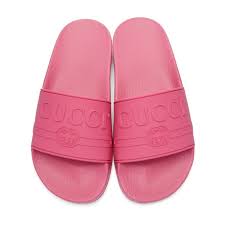 Enjoy free shipping, returns & complimentary gift wrapping. Gucci Pink Pursuit Pool Slides Editorialist