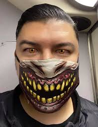 Stephanie McMahon wearing a Fiend face mask as the salon. JJL