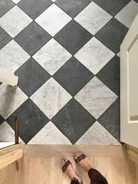 Black And White Checkered Floor Entry The Sunday 7 Our Own Catalog And Syd S Birthday Entryway Flooring Foyer Flooring Checkered Floors