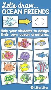End Of The Year Sharks Learning In Spain Directed Drawing Kindergarten Guided Drawing Ocean Drawing