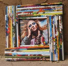 Magazine Reed Frame Recycle Paper Crafts Recycled Magazine Crafts Recycled Paper Crafts Making Picture Frames