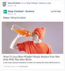 this stop clickbait facebook page is tackling clickbait in the best way possible stop clickbait diet soda artificial sweetener