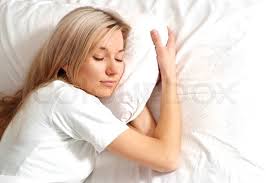 Finden sie das passende bild! Pretty Caucasian Woman Sleeping Stock Image Colourbox