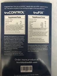 Ingredients For The Combo Truvision Health Truvision Trucontrol