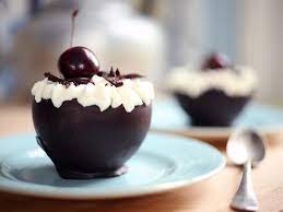 Black Forest Gateau Bowls Recipe In 2020 Chocolate Bowls Good Food Channel Black Forest Gateau