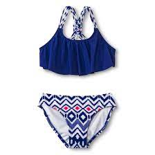 Girls 2 Piece Bandeau And Aztec Print Bottom Bikini Set Cute Bathing Suits Girls Bathing Suits Summer Bathing Suits