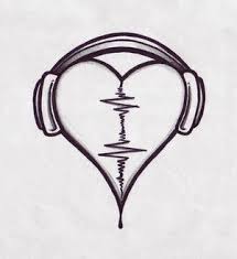 Skizze Herz Headphones Tattoo Music Drawings Heart Tattoo Designs