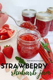 Capture The Taste Of Summer With This Easy Strawberry Rhubarb Jam Recipe With Some Fruit And Pecti Rhubarb Jam Recipes Rhubarb Jam Strawberry Jam With Pectin