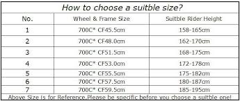 35 Abundant Bike Size Chart 700c