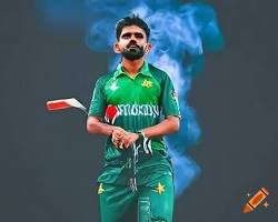 Image of Babar Azam playing cricket