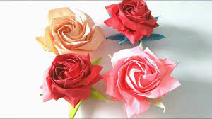 Origami Flower How To Make An Origami Pentagon Rose Step By Step Youtube Paper Flower Video Origami Rose Origami Flowers