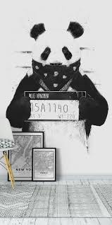 Bad Panda Wallpaper Animal Mural Panda Wallpapers Bear Art