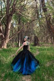 Gothic Black And Blue Wedding Dresses Pin On Future Wedding
