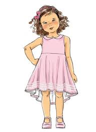 B6013 Butterick Patterns Illustration Kids Girl Children Fashion Illustration Childrens Fashion Illustration