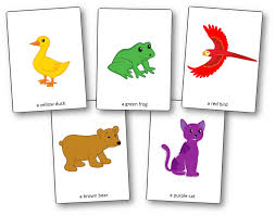 Allow the children to pick out the proper slips and glue it to their coloring page. Brown Bear Brown Bear What Do You See Printable Activities