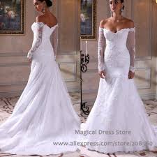 Popular Drop Shoulder Wedding Dresses Buy Cheap Drop Shoulder Wedding Dre Long Sleeve Mermaid Wedding Dress Long Sleeve Wedding Dress Lace Wedding Dresses Lace