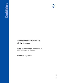 Unser ziel ist, ein passgenaues absicherungskonzept für sie zu erarbeiten. Informationsbroschure Fur Die Kfz Versicherung Signal Iduna