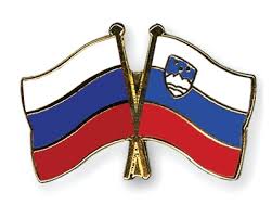 The coat of arms is located towards the in the upper hoist side of the flag centered in the white and blue stripes. Crossed Flag Pins Russia Slovenia Flags