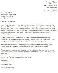 Information Technology Cover Letter Examples Resume Now