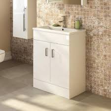 500mm Vanity Units Turin Vanity Unit 500 Mm High Gloss White With Basin Unit Minimalist From Premier Bathrooms