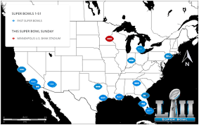 Map Of The Week Super Bowl History Ubique