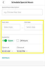 Kini anda boleh daftar sebagai grab driver secara. How To Schedule Special Opening Closing Hours Merchant