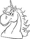 Ausmalbild Einhornkopf Zum Ausdrucken