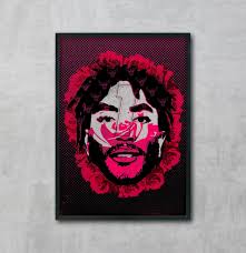 Impressão pop art de Derrick Rose: arte de rua do Chicago Bulls NBA  (download digital)