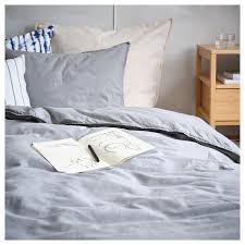 Angslilja Duvet Cover And Pillowcase S Gray Full Queen Double Queen Ikea Linen Duvet Cover Grey Duvet Covers Minimalist Bed