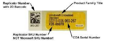 The small 2d barcode is only an microsoft changed the coa for windows 7 pro/ultimate for embedded system, windows vista. License Sticker Coa Ms Embedded