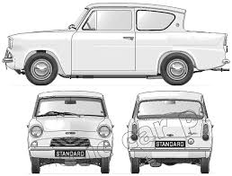 The ford 105e anglia was a very popular ford released in the uk on september 1959. 1959 Ford Anglia 105e Coupe Blueprints Free Outlines