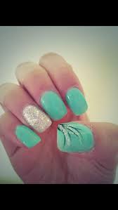 Acrylic Black And Teal Nails Aqua Black And Silver Glitter Turquoise Nails Fake Nails Sparkle Acrylic Nails