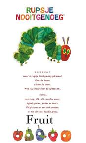 Gebruik de kaartjes om het verhaal na te leggen. Versje Rupsje Nooitgenoeg Fruit Ideeen Voor De Klas