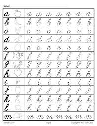 Cursive Lowercase Letter Tracing Worksheets Cursive Handwriting Worksheets Cursive Writing Worksheets Cursive Worksheets