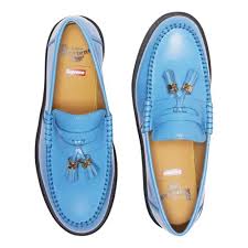 Mocassini Dr. martens in Pelle Blu taglia 44 EU