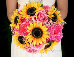 Should you wish to use additional flower varieties use the same colour palate for best results, rudbeckia, craspedia and rose hips would work, combined with dark cotinus. 45 Awesome Sunflower And Roses Wedding Bouquet Ideas Sunflower Wedding Bouquet Pink Roses Wedding Sunflower And Roses Wedding