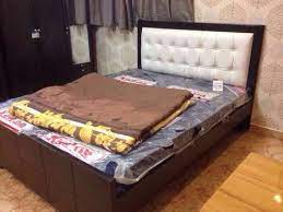 Custom comfort just for you. Brown And White With Box Wooden Cushion Back Double Bed For Bed Room Id 20511201533