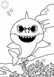 Baby Shark Para Colorear
