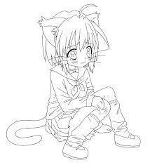 Rd.com pets & animals don't judge a feline by its fur. Anime Cat Girl Coloring Pages Coloring Home