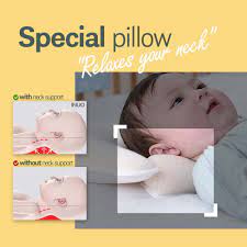 iNUO Baby Pillows for Sleeping I Baby Head Shaping Pillow I Organic Cotton  3D Air Mesh I Flat Head Baby Pillow I 3 Levels Height Adjustable Neck  Supporting Cushions (A-Wheat Organic Teddy