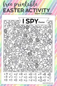 Free Printable I Spy Easter Activity Paper Trail Design In 2020 Easter Activities Easter Crafts For Kids Easter Printables Free