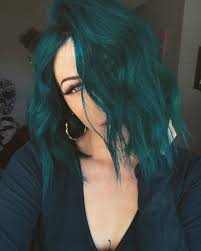Pin By Angela On Hair Hair Styles Dark Green Hair Green Hair